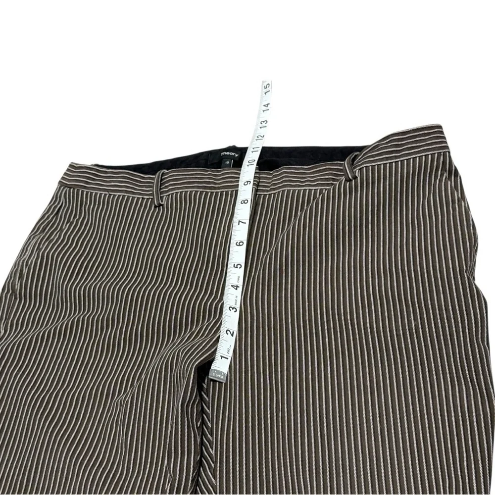 Theory Treeca 4 Stripe Stretch Pants Style K0104207 Size‎ 10 Slim Fit Trousers